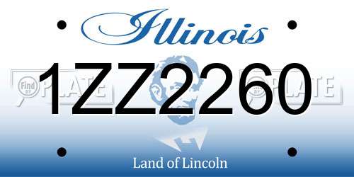 1ZZ2260 Illinois License Plate