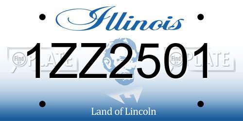 1ZZ2501 Illinois License Plate