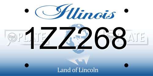 1ZZ268 Illinois License Plate