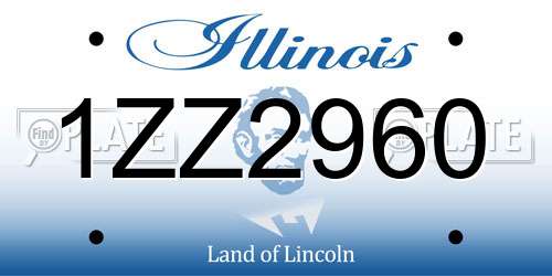 1ZZ2960 Illinois License Plate