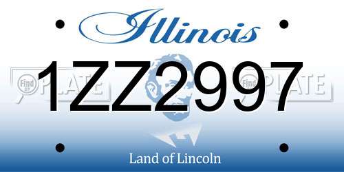 1ZZ2997 Illinois License Plate