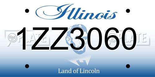 1ZZ3060 Illinois License Plate