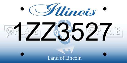 1ZZ3527 Illinois License Plate