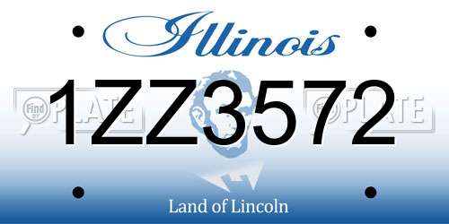 1ZZ3572 Illinois License Plate