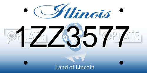 1ZZ3577 Illinois License Plate