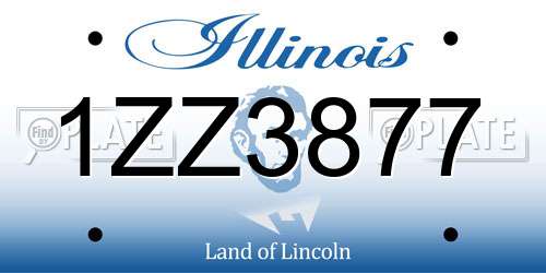1ZZ3877 Illinois License Plate