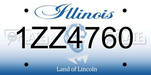 1ZZ4760 Illinois License Plate
