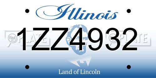 1ZZ4932 Illinois License Plate