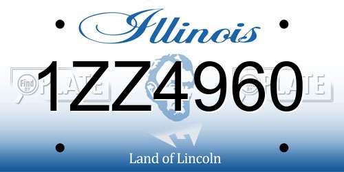 1ZZ4960 Illinois License Plate