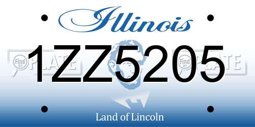1ZZ5205 Illinois License Plate