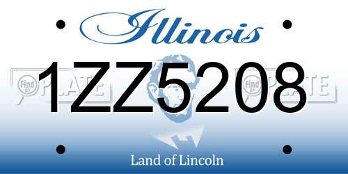 1ZZ5208 Illinois License Plate