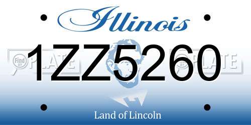 1ZZ5260 Illinois License Plate
