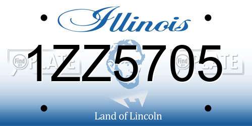 1ZZ5705 Illinois License Plate