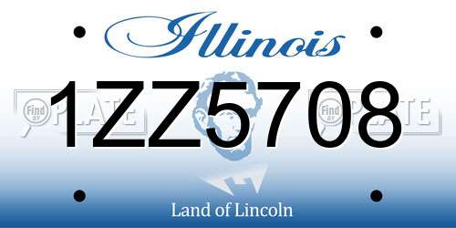 1ZZ5708 Illinois License Plate