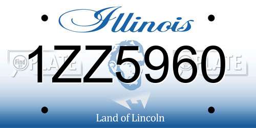 1ZZ5960 Illinois License Plate