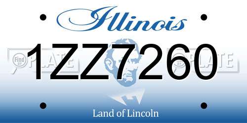 1ZZ7260 Illinois License Plate
