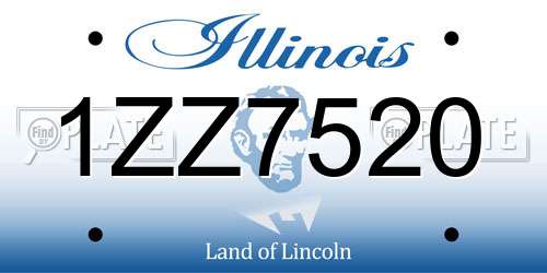 1ZZ7520 Illinois License Plate