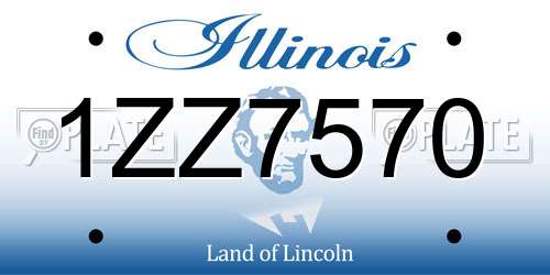 1ZZ7570 Illinois License Plate