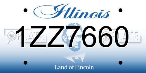 1ZZ7660 Illinois License Plate