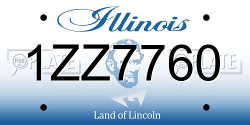 1ZZ7760 Illinois License Plate