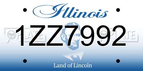 1ZZ7992 Illinois License Plate