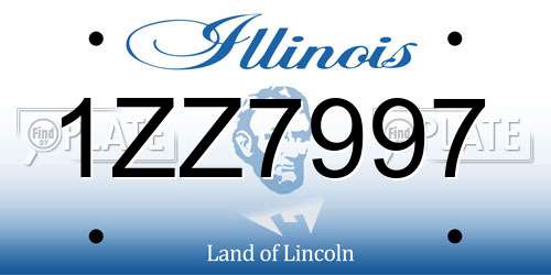 1ZZ7997 Illinois License Plate