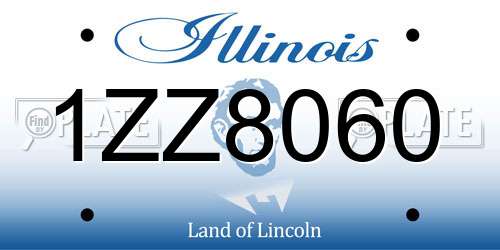 1ZZ8060 Illinois License Plate