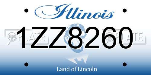 1ZZ8260 Illinois License Plate