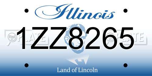 1ZZ8265 Illinois License Plate