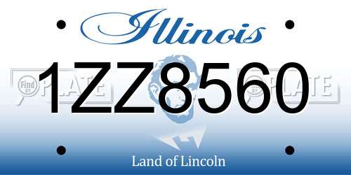 1ZZ8560 Illinois License Plate