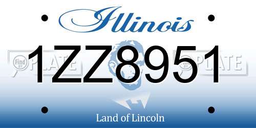 1ZZ8951 Illinois License Plate