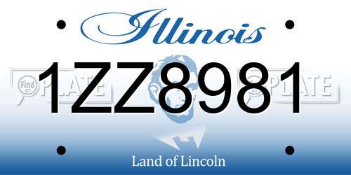 1ZZ8981 Illinois License Plate