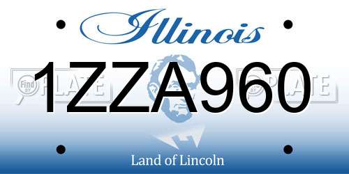 1ZZA960 Illinois License Plate