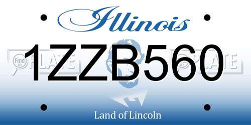 1ZZB560 Illinois License Plate