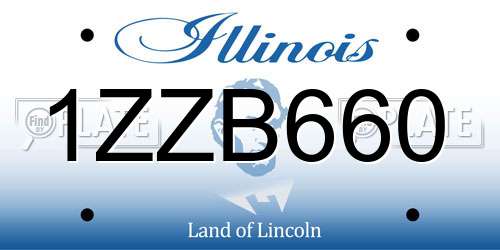 1ZZB660 Illinois License Plate