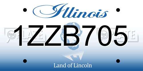 1ZZB705 Illinois License Plate