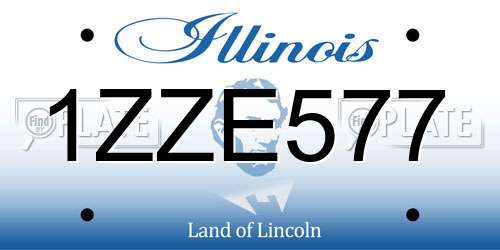 1ZZE577 Illinois License Plate