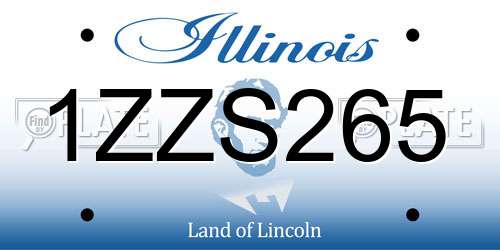 1ZZS265 Illinois License Plate