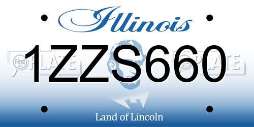 1ZZS660 Illinois License Plate