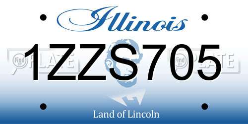 1ZZS705 Illinois License Plate