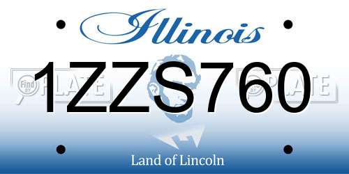 1ZZS760 Illinois License Plate