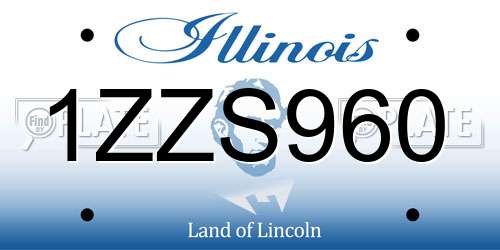 1ZZS960 Illinois License Plate