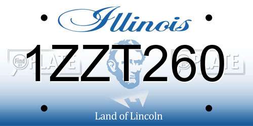 1ZZT260 Illinois License Plate