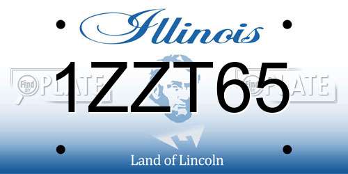 1ZZT65 Illinois License Plate