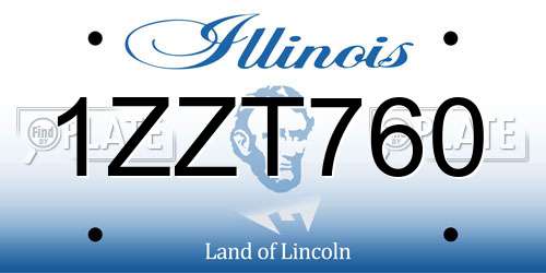1ZZT760 Illinois License Plate