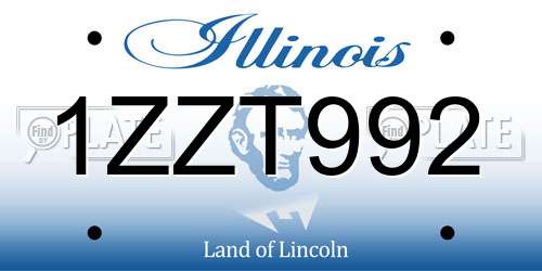 1ZZT992 Illinois License Plate