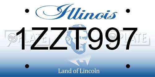 1ZZT997 Illinois License Plate