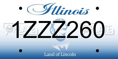 1ZZZ260 Illinois License Plate