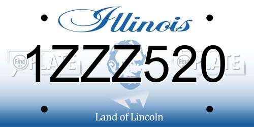 1ZZZ520 Illinois License Plate