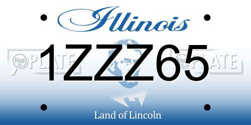 1ZZZ65 Illinois License Plate